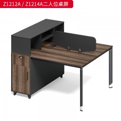 千匠一品 办公风格 中密度纤维板+实木贴皮+PU环保油漆+优质五金配件 Z1212A二人位桌屏  Z1214A二人位桌屏-D