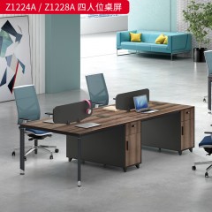 千匠一品 办公风格 中密度纤维板+实木贴皮+PU环保油漆+优质五金配件 Z1212二人位桌屏  Z1214二人位桌屏  Z1224四人位桌屏  Z1228四人位桌屏-D