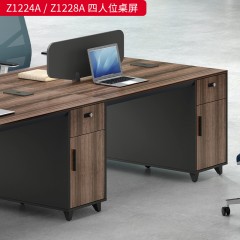 千匠一品 办公风格 中密度纤维板+实木贴皮+PU环保油漆+优质五金配件 Z1212二人位桌屏  Z1214二人位桌屏  Z1224四人位桌屏  Z1228四人位桌屏-D
