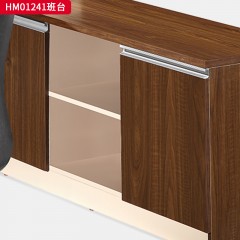 千匠一品 办公风格 环保密度板+优质木皮+环保油漆 胡桃色HM01241班台-D