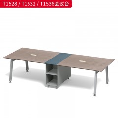 千匠一品 办公风格 中密度纤维板+实木贴皮+PU环保油漆+优质五金配件 T1524会议台  T1528会议台  T1532会议台  T1536会议台-D