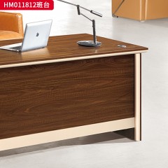 千匠一品 办公风格 环保密度板+优质木皮+环保油漆 HM011812班台-L