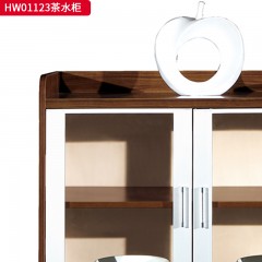 千匠一品 办公风格 环保密度板+优质木皮+五金框+环保油漆 HW01083茶水柜  HW01123茶水柜-D
