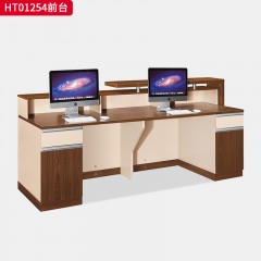 千匠一品 办公风格 环保密度板+优质木皮+环保油漆 HT01254前台-L