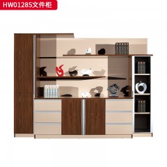 千匠一品 办公风格 环保密度板+优质木皮+五金框+环保油漆 HW01285文件柜  HW01321文件柜  HW01322文件柜-D