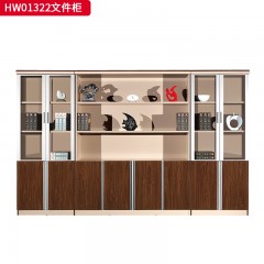 千匠一品 办公风格 环保密度板+优质木皮+五金框+环保油漆 HW01285文件柜  HW01321文件柜  HW01322文件柜-D