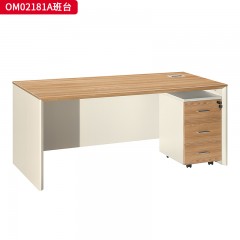 千匠一品 办公风格 环保密度板+优质木皮+环保油漆 OM02181A班台-D