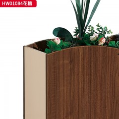 千匠一品 办公风格 环保密度板+优质木皮+环保油漆 HW01084花槽-L