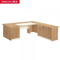 千匠一品 办公风格 环保密度板+优质木皮+环保油漆 OM022413班台  OM022213班台-Y