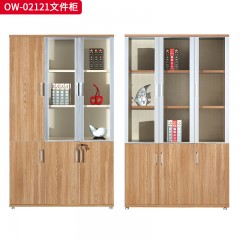 千匠一品 办公风格 环保密度板+优质木皮+五金框+环保油漆 OW-02081  OW-02121  OW-02161  OW-02201  OW-02241  OW-02242  OW-02321文件柜-D