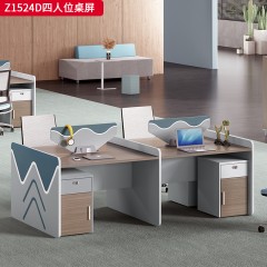 千匠一品 办公风格 环保密度板+优质木皮+环保油漆 Z1512D二人位桌屏  Z1514D二人位桌屏  Z1524D四人位桌屏  Z1528D四人位桌屏-D