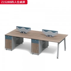 千匠一品 办公风格 环保密度板+优质木皮+五金脚架+环保油漆 Z1514B二人位桌屏/Z1528B四人位桌屏-D