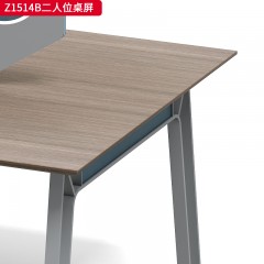 千匠一品 办公风格 环保密度板+优质木皮+五金脚架+环保油漆 Z1514B二人位桌屏/Z1528B四人位桌屏-D