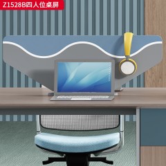 千匠一品 办公风格 环保密度板+优质木皮+五金脚架+环保油漆 Z1514B二人位桌屏  Z1528B四人位桌屏-D