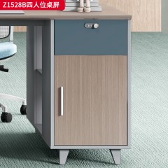 千匠一品 办公风格 环保密度板+优质木皮+五金脚架+环保油漆 Z1514B二人位桌屏  Z1528B四人位桌屏-D