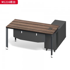 千匠一品 办公风格 环保密度板+优质木皮+五金脚架+环保油漆 M1216班台  M1218班台-D