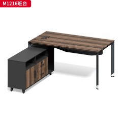 千匠一品 办公风格 环保密度板+优质木皮+五金脚架+环保油漆 M1216班台  M1218班台-D