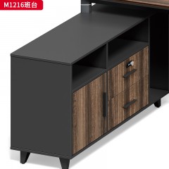 千匠一品 办公风格 环保密度板+优质木皮+五金脚架+环保油漆 M1216班台  M1218班台-D