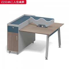 千匠一品 办公风格 环保密度板+优质木皮+环保油漆+五金脚架 Z1514A二人位桌屏  Z1528A四人位桌屏  Z1514F二人位桌屏  Z1516F二人位桌屏-L