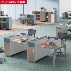 千匠一品 办公风格 环保密度板+优质木皮+环保油漆+五金脚架 Z1514A二人位桌屏  Z1528A四人位桌屏  Z1514F二人位桌屏  Z1516F二人位桌屏-L