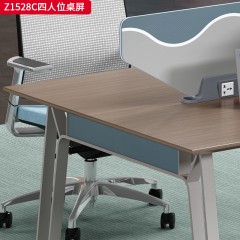 千匠一品 办公风格 环保密度板+优质木皮+五金脚架+环保油漆 Z1514C二人位桌屏  Z1528C四人位桌屏-D