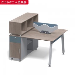 千匠一品 办公风格 环保密度板+优质木皮+五金脚架+环保油漆 Z1514C二人位桌屏  Z1528C四人位桌屏-D