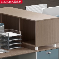 千匠一品 办公风格 环保密度板+优质木皮+五金脚架+环保油漆 Z1514C二人位桌屏  Z1528C四人位桌屏-D