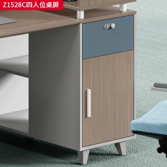 千匠一品 办公风格 环保密度板+优质木皮+五金脚架+环保油漆 Z1514C二人位桌屏  Z1528C四人位桌屏-D