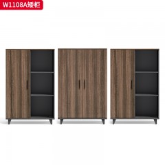 千匠一品 办公风格 环保密度板+优质木皮+环保油漆 W1108  W1112  W1112B矮柜-D