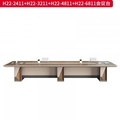 千匠一品 办公风格 E1级环保板材+环保油漆 H22-2411/H22-3211/H22-4811/H22-6811会议台-L