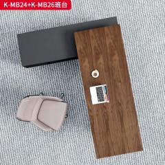 千匠一品 办公风格 E1级环保密度板+优质木皮+环保油漆 时尚大气班台K-MB24  K-MB26-J