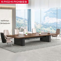 千匠一品 办公风格 E1级环保密度板+优质木皮+环保油漆 时尚大气会议台K-PH32  K-PH24-J