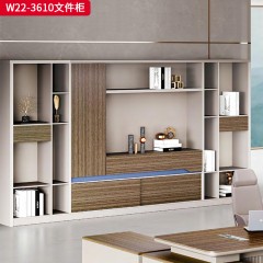 千匠一品 办公风格 E1级环保密度板+优质木皮+环保油漆 W22-3610文件柜-L