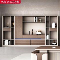 千匠一品 办公风格 E1级环保密度板+优质木皮+环保油漆 W22-3610文件柜-L