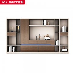 千匠一品 办公风格 E1级环保密度板+优质木皮+环保油漆 W22-3610文件柜-L