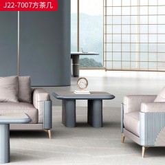 千匠一品 办公风格 E1级环保高密度板+实木贴皮+PU环保油漆 J22-1407长茶几  J22-7007方茶几-L