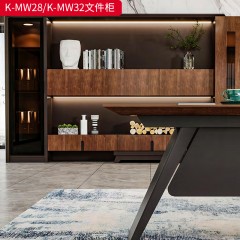 千匠一品 办公风格 E1级环保高密度板+实木贴皮+环保油漆 K-MW28文件柜  K-MW32文件柜-L