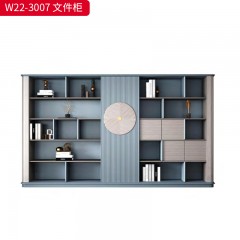 千匠一品 办公风格 E1级环保高密度板+实木贴皮+PU环保油漆 W22-3007文件柜-L