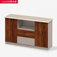 千匠一品 办公风格 E1级环保密度板+优质木皮+环保油漆 时尚大气茶水柜J-G1420-J