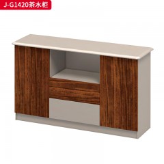 千匠一品 办公风格 E1级环保密度板+优质木皮+环保油漆 时尚大气茶水柜J-G1420-J