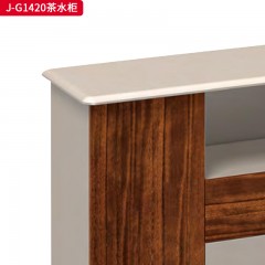 千匠一品 办公风格 E1级环保密度板+优质木皮+环保油漆 时尚大气茶水柜J-G1420-J