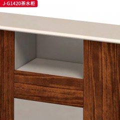 千匠一品 办公风格 E1级环保密度板+优质木皮+环保油漆 时尚大气茶水柜J-G1420-J