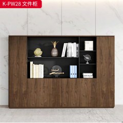 千匠一品 办公风格 E1级环保高密度板+实木贴皮饰面+环保油漆 时尚大气文件柜K-PW28-J