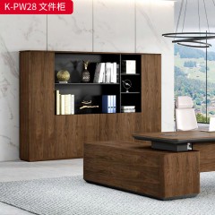 千匠一品 办公风格 E1级环保高密度板+实木贴皮饰面+环保油漆 时尚大气文件柜K-PW28-J
