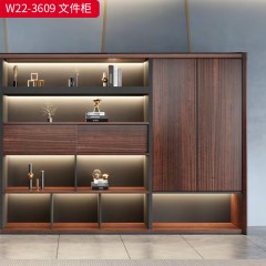 千匠一品 办公风格 E1级环保高密度板+实木贴皮饰面+环保油漆 时尚大气文件柜W22-2809  W22-3609  W22-2409-J