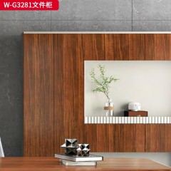 千匠一品 办公风格 E1级环保密度板+优质木皮+环保油漆 时尚大气文件柜W-G3281-J