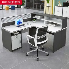 千匠一品 办公风格 E1级环保高密度板+环保油漆+优质五金配件 时尚大气灰白屏风＃013-J