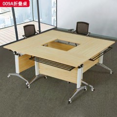 千匠一品 办公风格 E1级环保密度板+优质木皮+环保油漆+五金材质 009A折叠桌-L