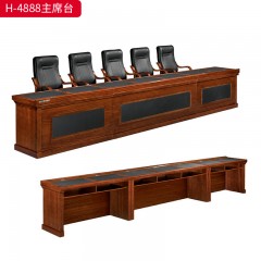 千匠一品 办公风格 E1级环保中密度板+实木贴皮饰面+环保油漆 时尚大气主席台H-4888  H-2483  H-1683  H-2482-J