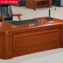千匠一品 办公风格 E1级环保中密度板+双面实木贴皮面+环保油漆+优质五金配件 时尚大气班台K-2417-J